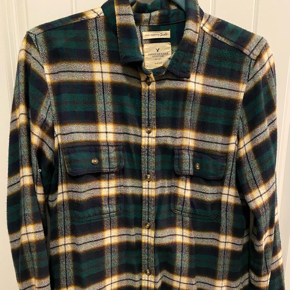 American Eagle Green Flannel